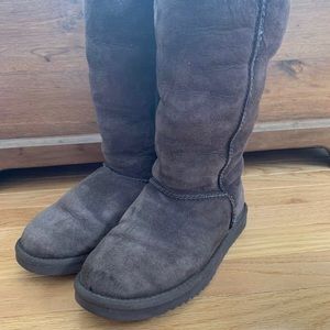 UGG Women's Size 6 Tall Dark Brown Suede Boots